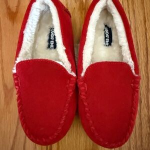Lands' End Kids Bright Red Slippers
